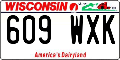 WI license plate 609WXK