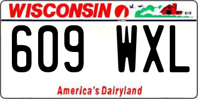 WI license plate 609WXL