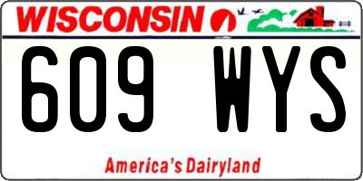 WI license plate 609WYS