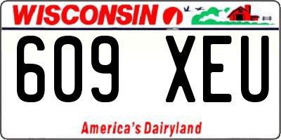 WI license plate 609XEU