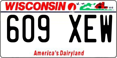 WI license plate 609XEW