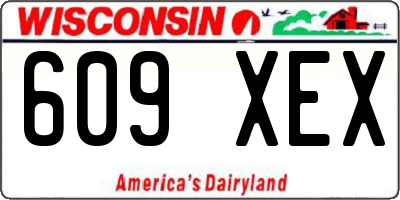 WI license plate 609XEX