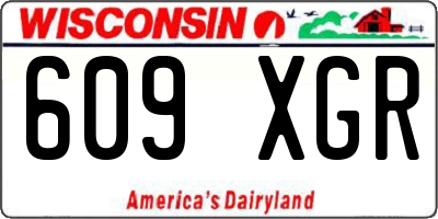 WI license plate 609XGR