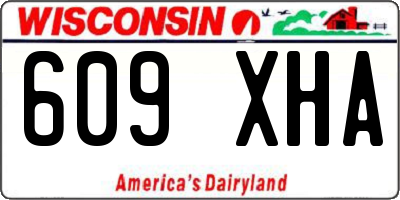 WI license plate 609XHA