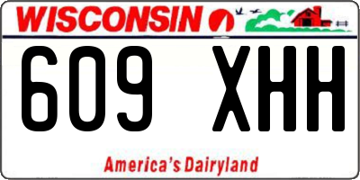 WI license plate 609XHH