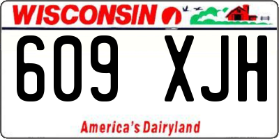 WI license plate 609XJH