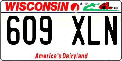 WI license plate 609XLN