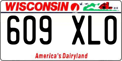 WI license plate 609XLO
