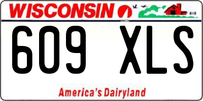 WI license plate 609XLS