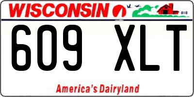 WI license plate 609XLT