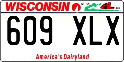 WI license plate 609XLX
