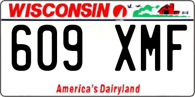WI license plate 609XMF