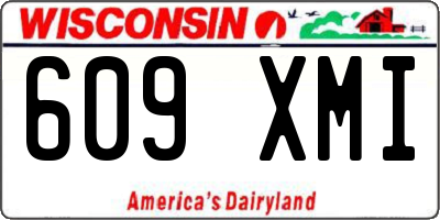 WI license plate 609XMI