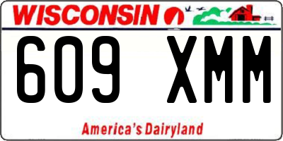 WI license plate 609XMM