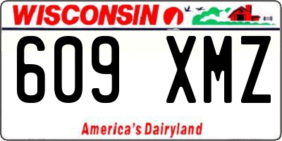 WI license plate 609XMZ
