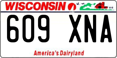 WI license plate 609XNA
