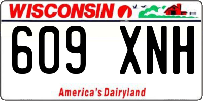 WI license plate 609XNH