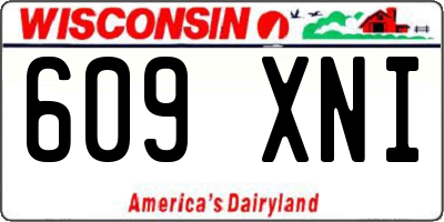 WI license plate 609XNI