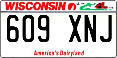 WI license plate 609XNJ
