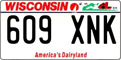WI license plate 609XNK