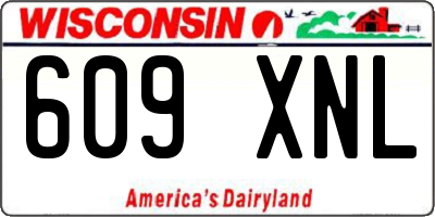 WI license plate 609XNL