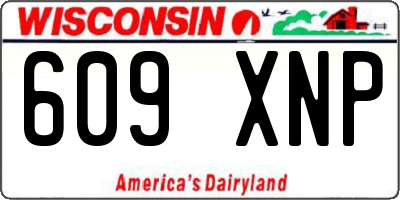 WI license plate 609XNP