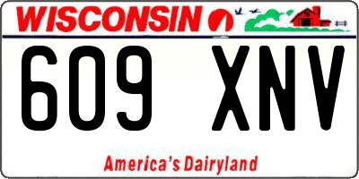 WI license plate 609XNV