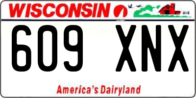 WI license plate 609XNX