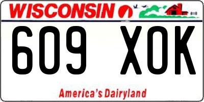 WI license plate 609XOK