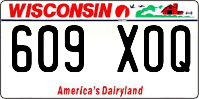 WI license plate 609XOQ
