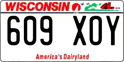 WI license plate 609XOY