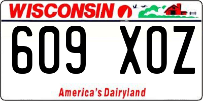 WI license plate 609XOZ