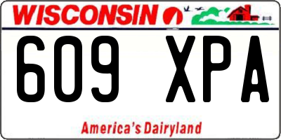 WI license plate 609XPA