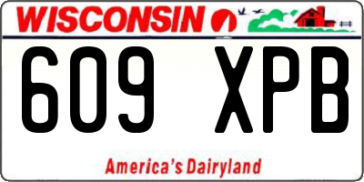 WI license plate 609XPB