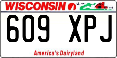 WI license plate 609XPJ