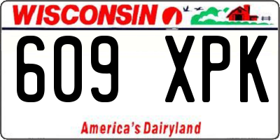 WI license plate 609XPK