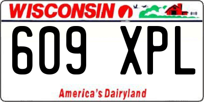 WI license plate 609XPL