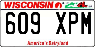 WI license plate 609XPM