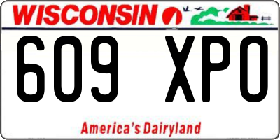 WI license plate 609XPO