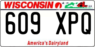 WI license plate 609XPQ