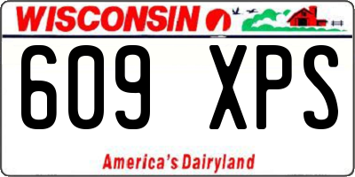 WI license plate 609XPS