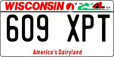 WI license plate 609XPT