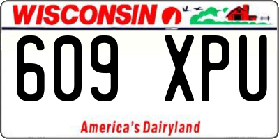 WI license plate 609XPU