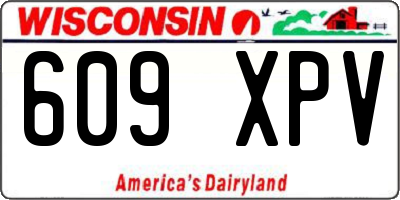 WI license plate 609XPV