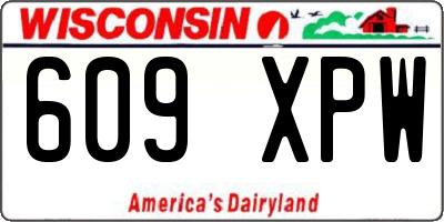 WI license plate 609XPW