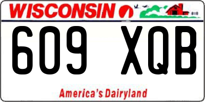 WI license plate 609XQB