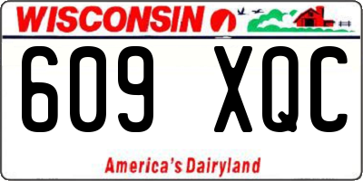 WI license plate 609XQC