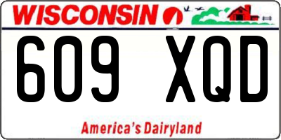 WI license plate 609XQD