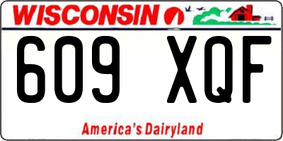 WI license plate 609XQF