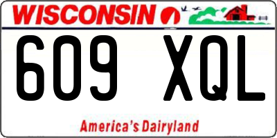 WI license plate 609XQL
